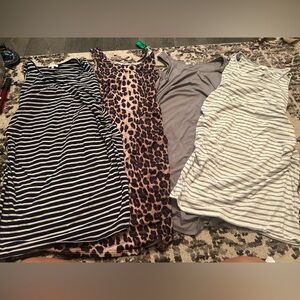 Sleeveless maternity dress lot 4pc